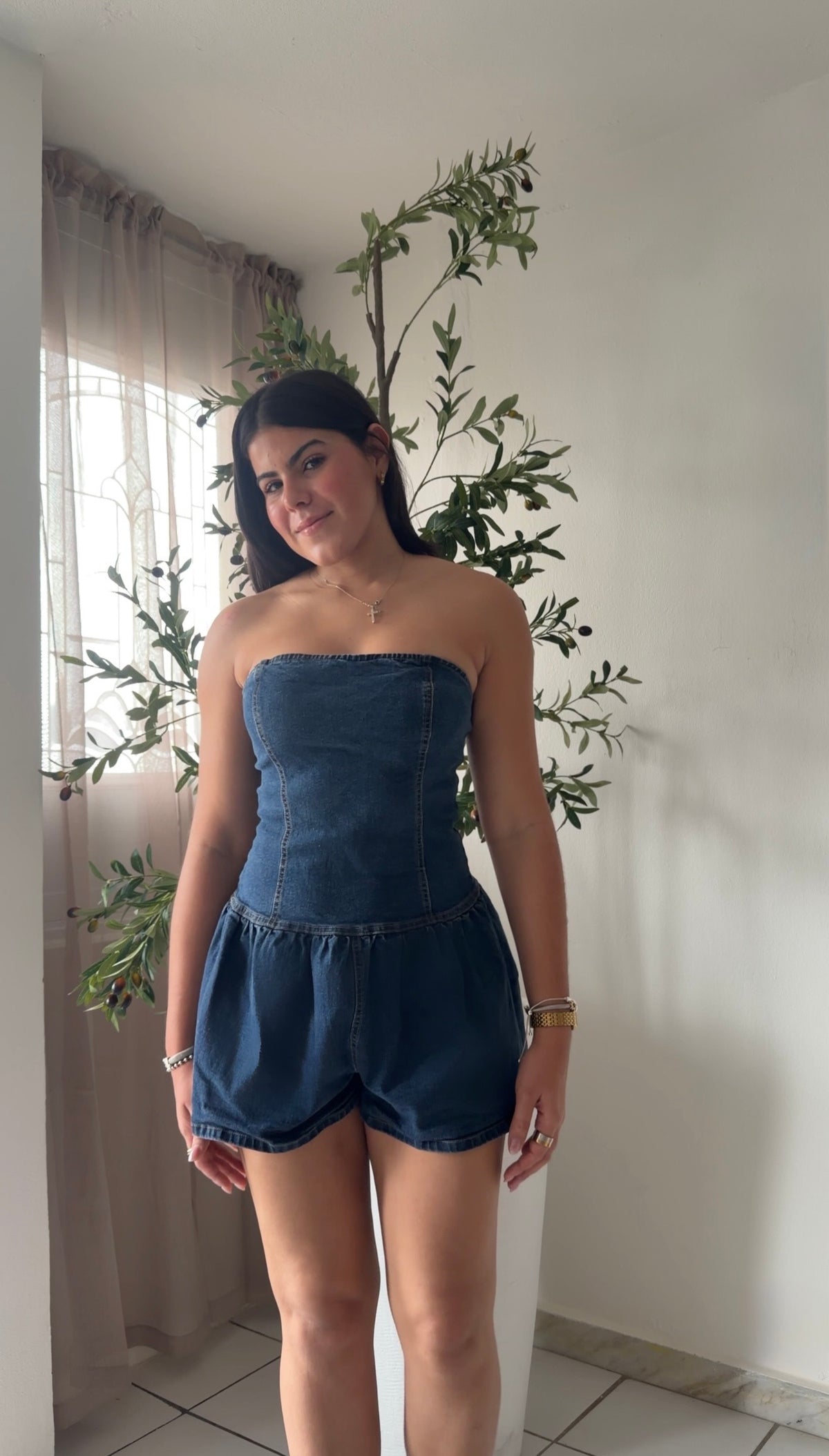 Denim Romper
