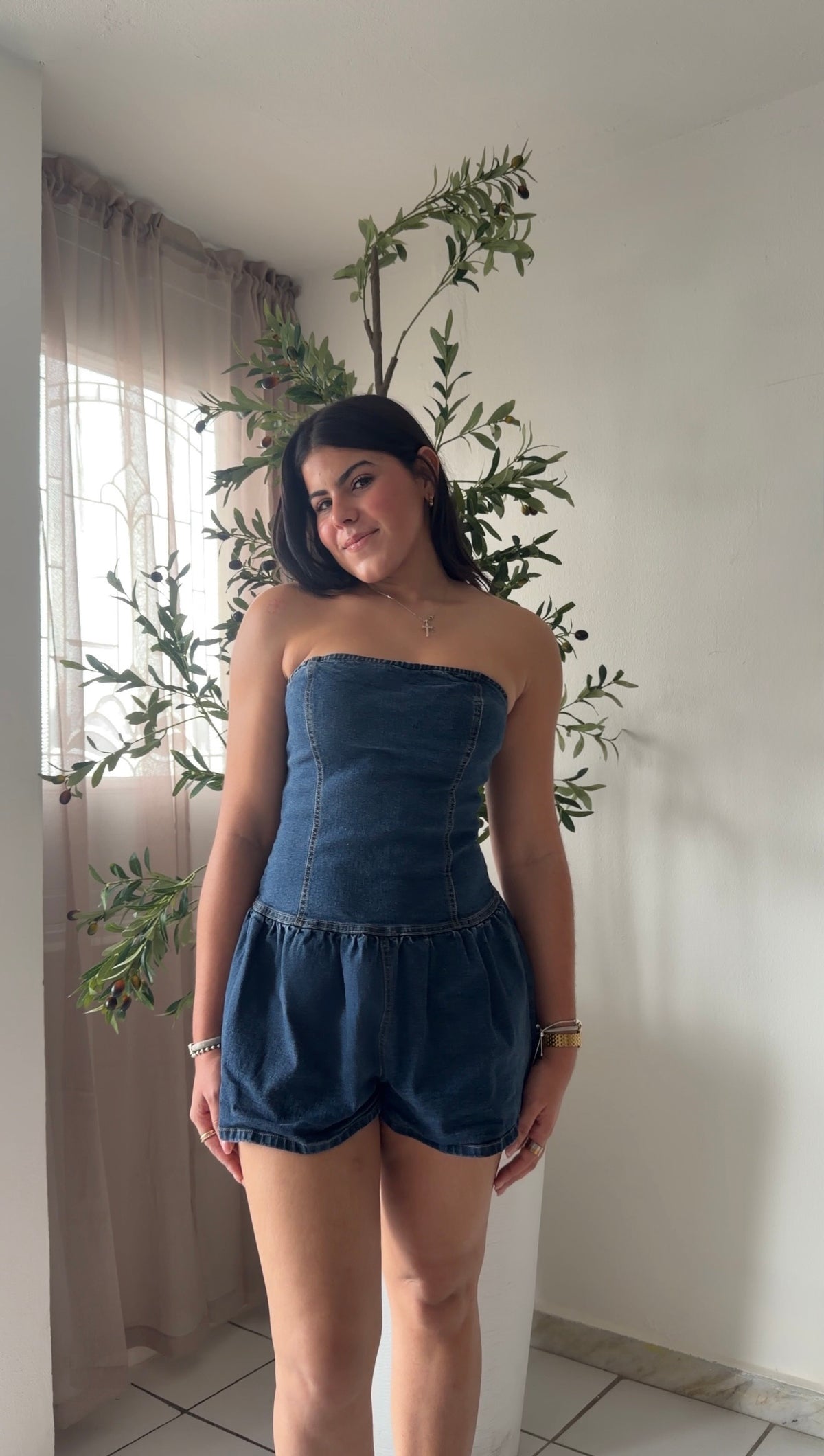 Denim Romper